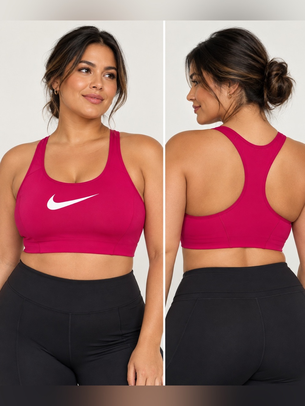Nike | Dri-FIT Hot Pink Racerback Swoosh Sports Bra - Size XL